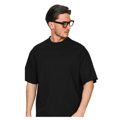 Lunar Grey - Back - Casual Classics Unisex Adult Combed Ringspun Cotton Extended Neckline Oversized T-Shirt