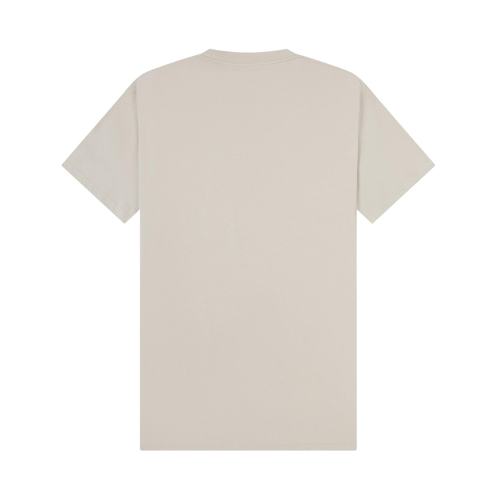 Stone - Back - Casual Classics Unisex Adult Combed Ringspun Cotton Extended Neckline Oversized T-Shirt