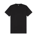 Black - Front - Casual Classics Unisex Adult Combed Ringspun Cotton Extended Neckline Oversized T-Shirt