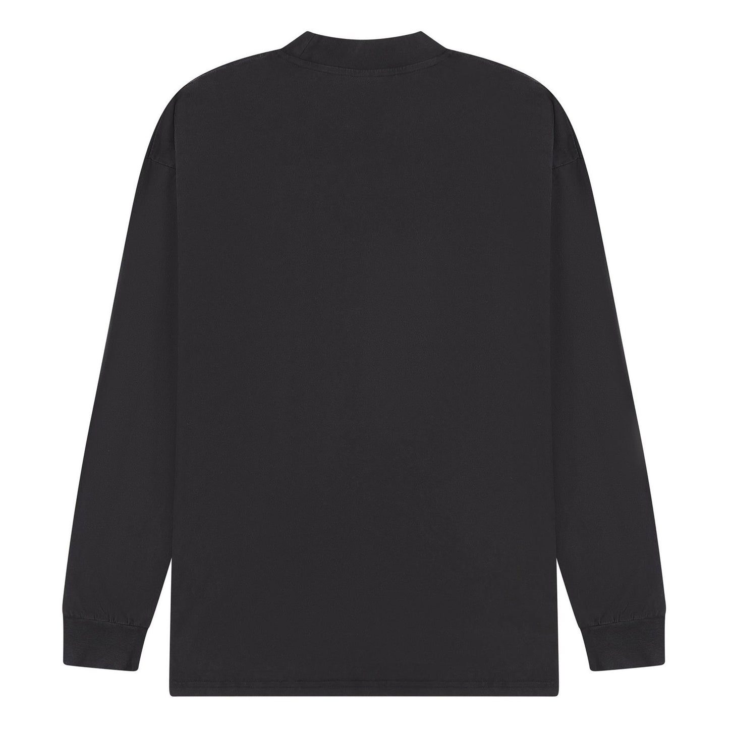 Acid Black - Back - Casual Classics Mens Acid Wash Combed Ringspun Cotton Extended Neckline Tall Oversized Long-Sleeved T-Shirt