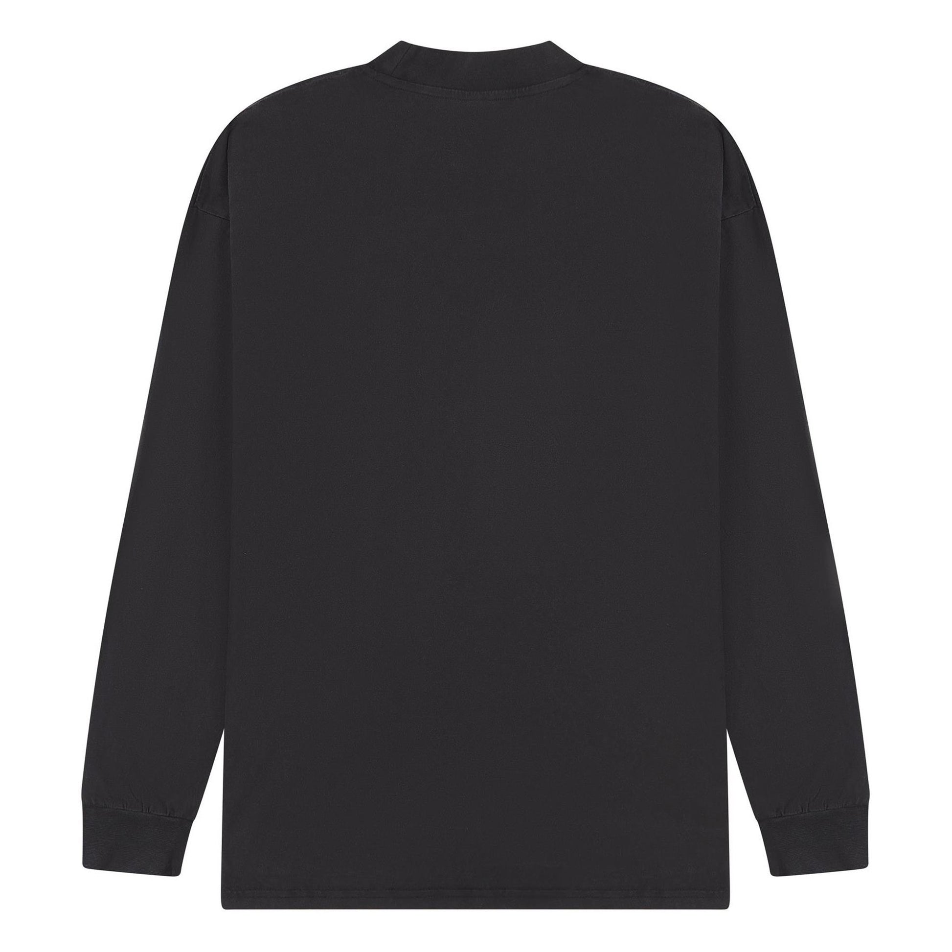 Acid Black - Back - Casual Classics Mens Acid Wash Combed Ringspun Cotton Extended Neckline Tall Oversized Long-Sleeved T-Shirt