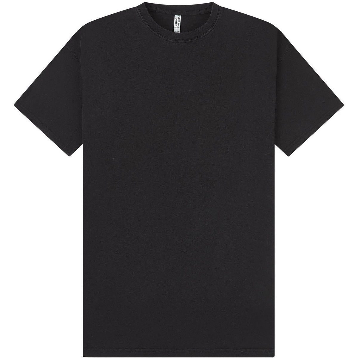 Acid Black - Front - Casual Classics Unisex Adult Acid Wash Combed Ringspun Cotton Oversized T-Shirt
