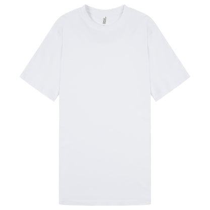 White - Front - Casual Classics Unisex Adult Interlock Tall and Slim T-Shirt
