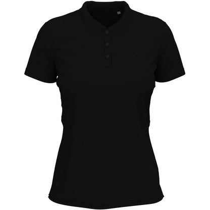 Black Opal - Front - Stedman Womens-Ladies Stretch Polo Shirt