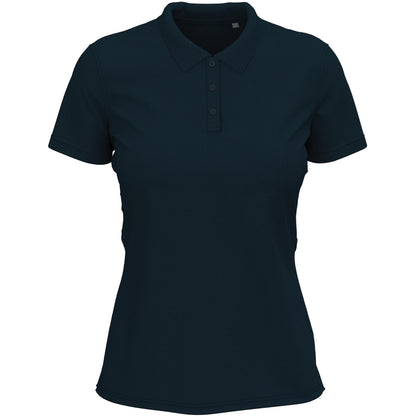 Marina Blue - Front - Stedman Womens-Ladies Stretch Polo Shirt