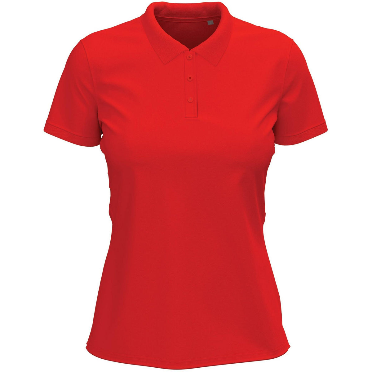 Scarlet Red - Front - Stedman Womens-Ladies Stretch Polo Shirt