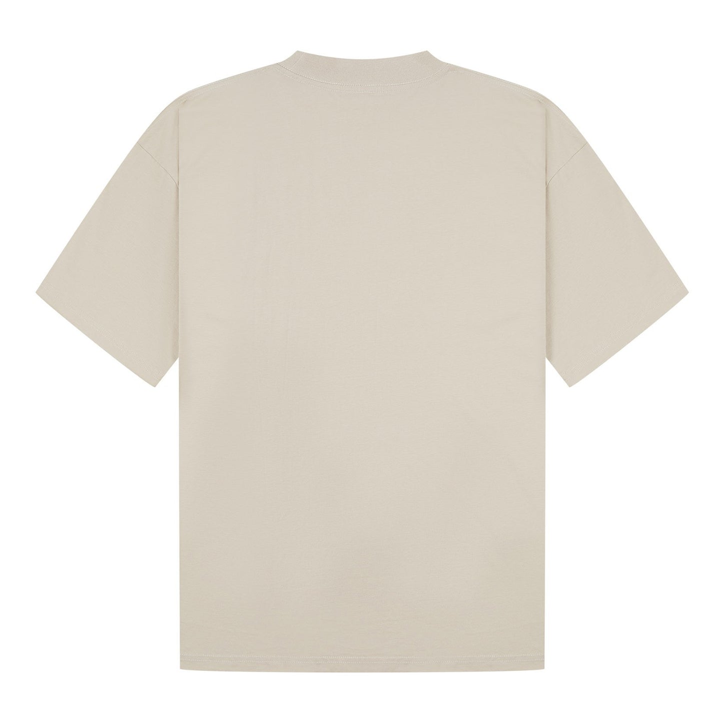 Stone - Back - Casual Classics Unisex Adult Combed Ringspun Cotton Extended Neckline Oversized T-Shirt