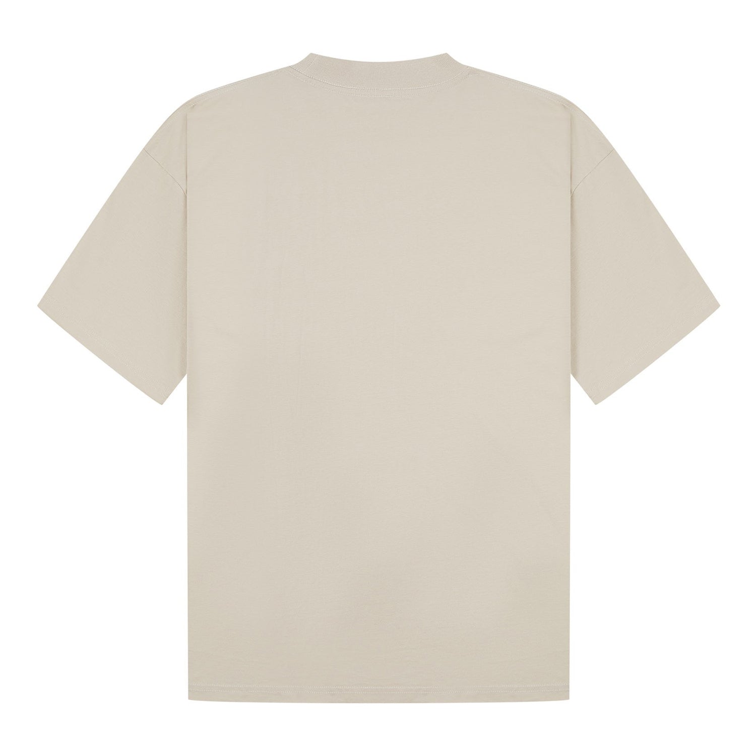 Stone - Back - Casual Classics Unisex Adult Combed Ringspun Cotton Extended Neckline Oversized T-Shirt