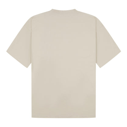 Stone - Back - Casual Classics Unisex Adult Combed Ringspun Cotton Extended Neckline Oversized T-Shirt