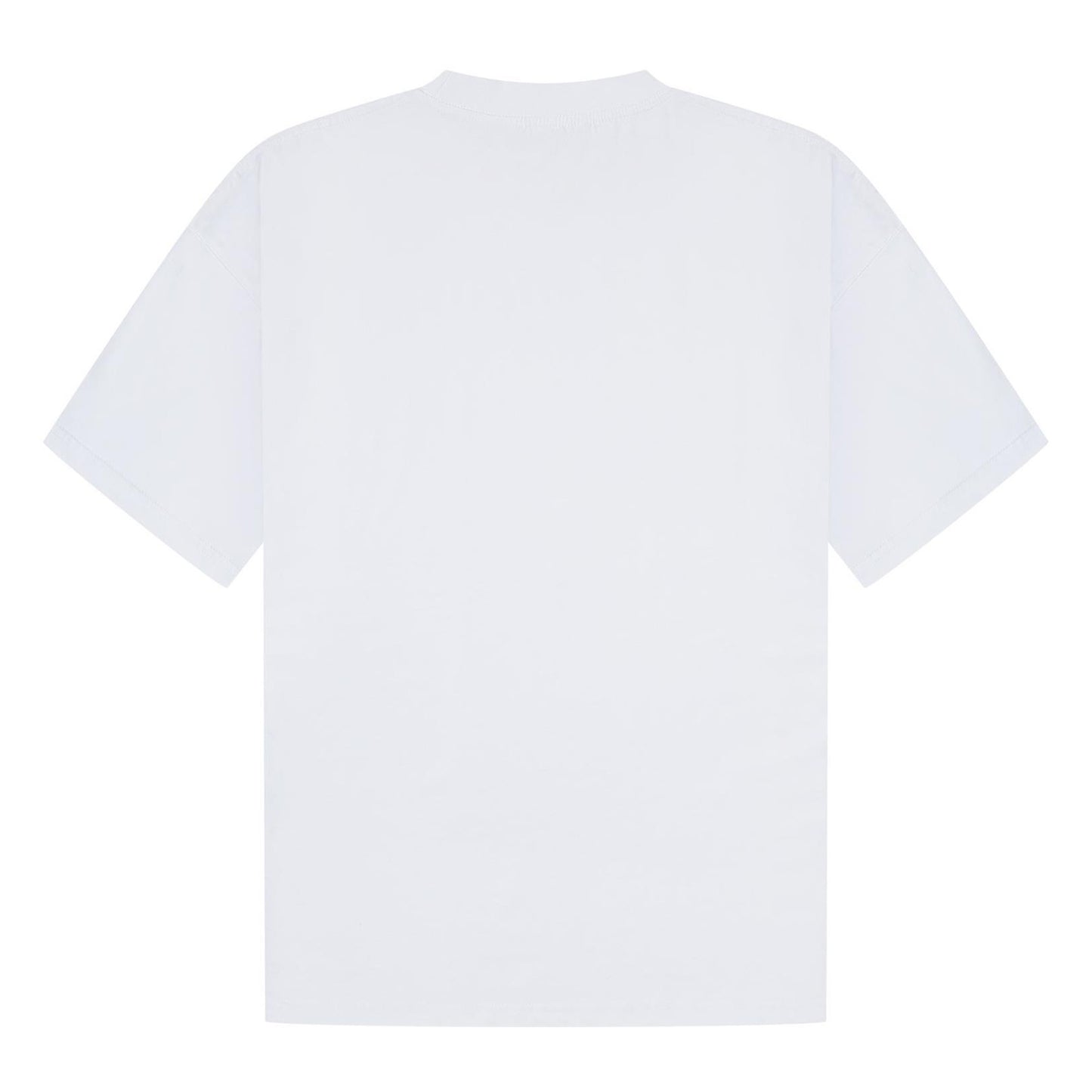 White - Back - Casual Classics Unisex Adult Combed Ringspun Cotton Extended Neckline Oversized T-Shirt