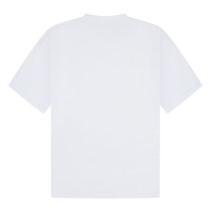 White - Back - Casual Classics Unisex Adult Combed Ringspun Cotton Extended Neckline Oversized T-Shirt
