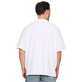 White - Side - Casual Classics Unisex Adult Combed Ringspun Cotton Extended Neckline Oversized T-Shirt