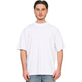 White - Lifestyle - Casual Classics Unisex Adult Combed Ringspun Cotton Extended Neckline Oversized T-Shirt