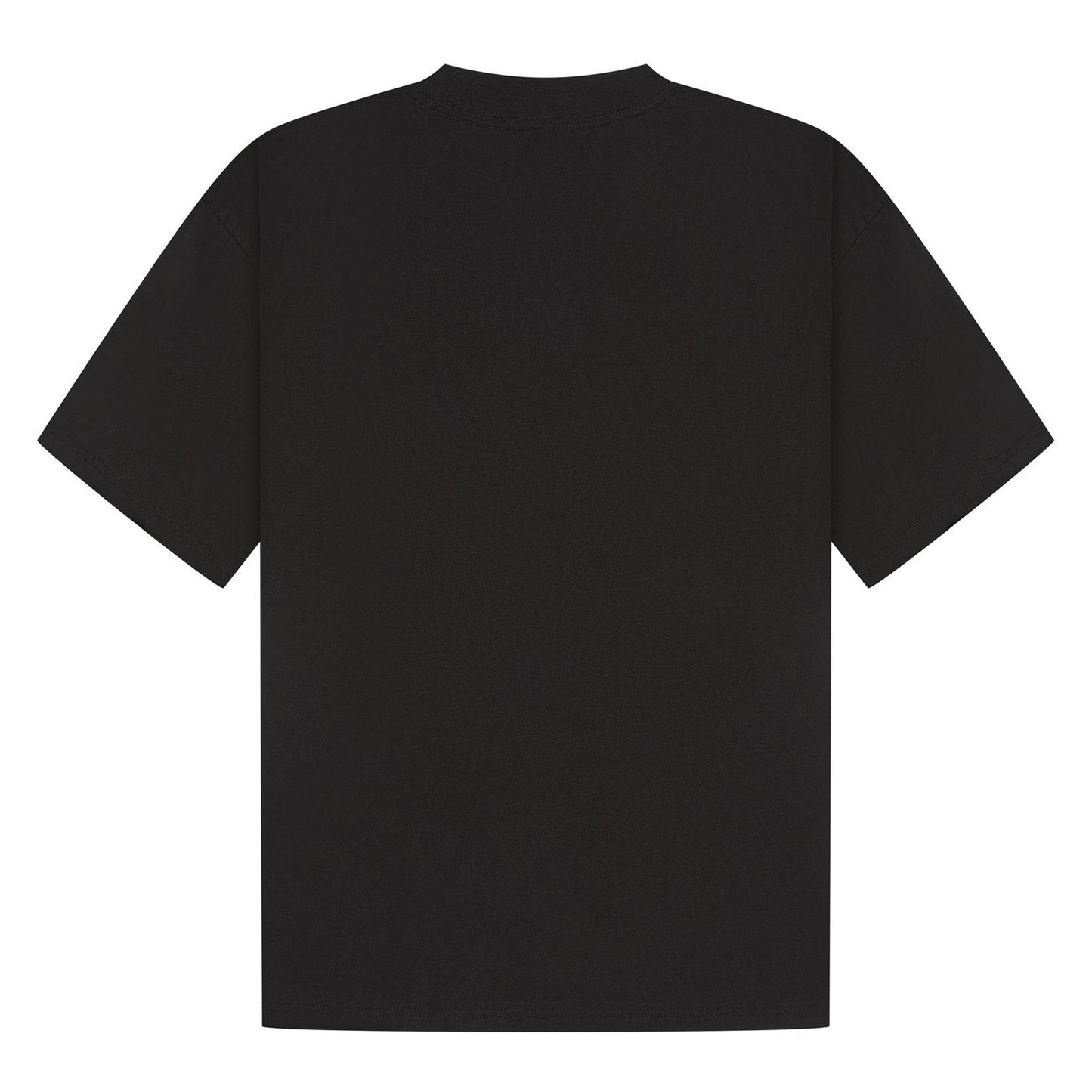 Black - Back - Casual Classics Unisex Adult Combed Ringspun Cotton Extended Neckline Oversized T-Shirt