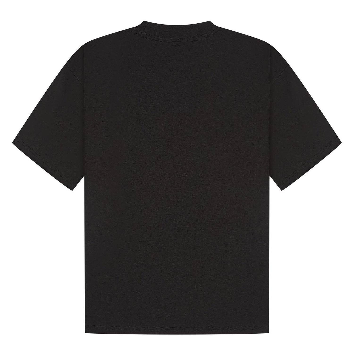 Black - Back - Casual Classics Unisex Adult Combed Ringspun Cotton Extended Neckline Oversized T-Shirt