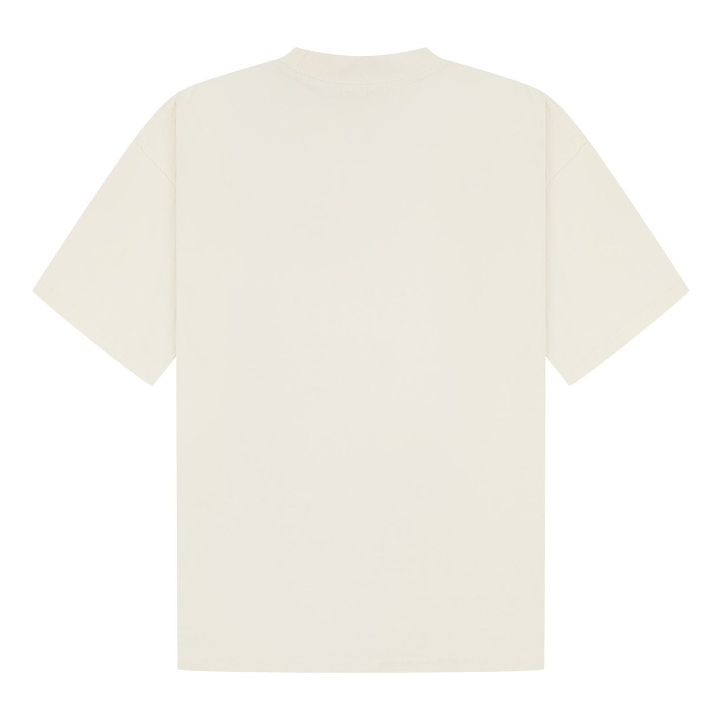 Ecru - Back - Casual Classics Unisex Adult Combed Ringspun Cotton Extended Neckline Oversized T-Shirt