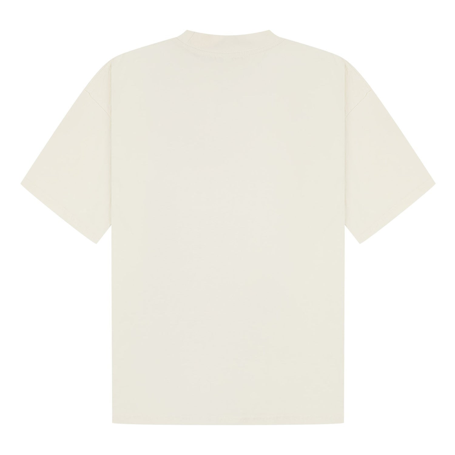 Ecru - Back - Casual Classics Unisex Adult Combed Ringspun Cotton Extended Neckline Oversized T-Shirt