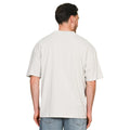 Ecru - Side - Casual Classics Unisex Adult Combed Ringspun Cotton Extended Neckline Oversized T-Shirt