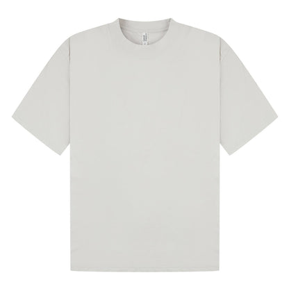 Lunar Grey - Front - Casual Classics Unisex Adult Combed Ringspun Cotton Extended Neckline Oversized T-Shirt