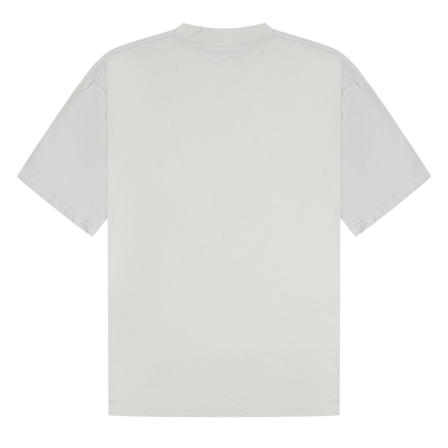 Lunar Grey - Back - Casual Classics Unisex Adult Combed Ringspun Cotton Extended Neckline Oversized T-Shirt