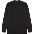 Black - Back - Casual Classics Unisex Adult Combed Ringspun Cotton Extended Neckline Oversized Long-Sleeved T-Shirt