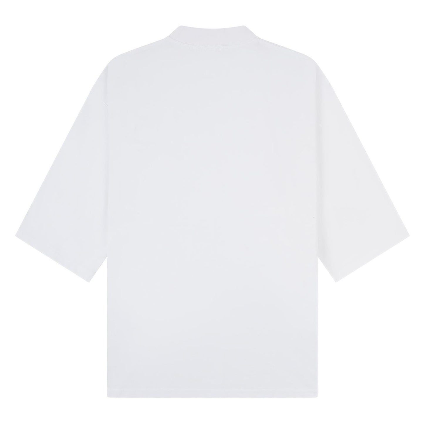 White - Back - Casual Classics Unisex Adult Combed Ringspun Cotton Extended Neckline Oversized Short-Sleeved T-Shirt