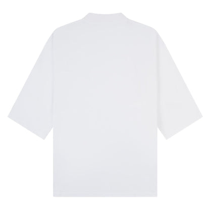 White - Back - Casual Classics Unisex Adult Combed Ringspun Cotton Extended Neckline Oversized Short-Sleeved T-Shirt