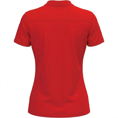 Scarlet Red - Back - Stedman Womens-Ladies Lux Cotton Polo Shirt