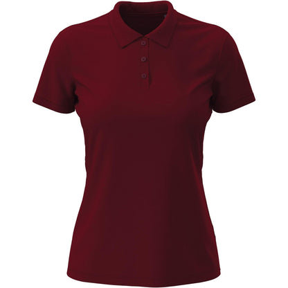 Bordeaux - Front - Stedman Womens-Ladies Lux Cotton Polo Shirt