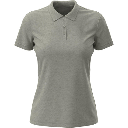 Grey Heather - Front - Stedman Womens-Ladies Lux Cotton Polo Shirt