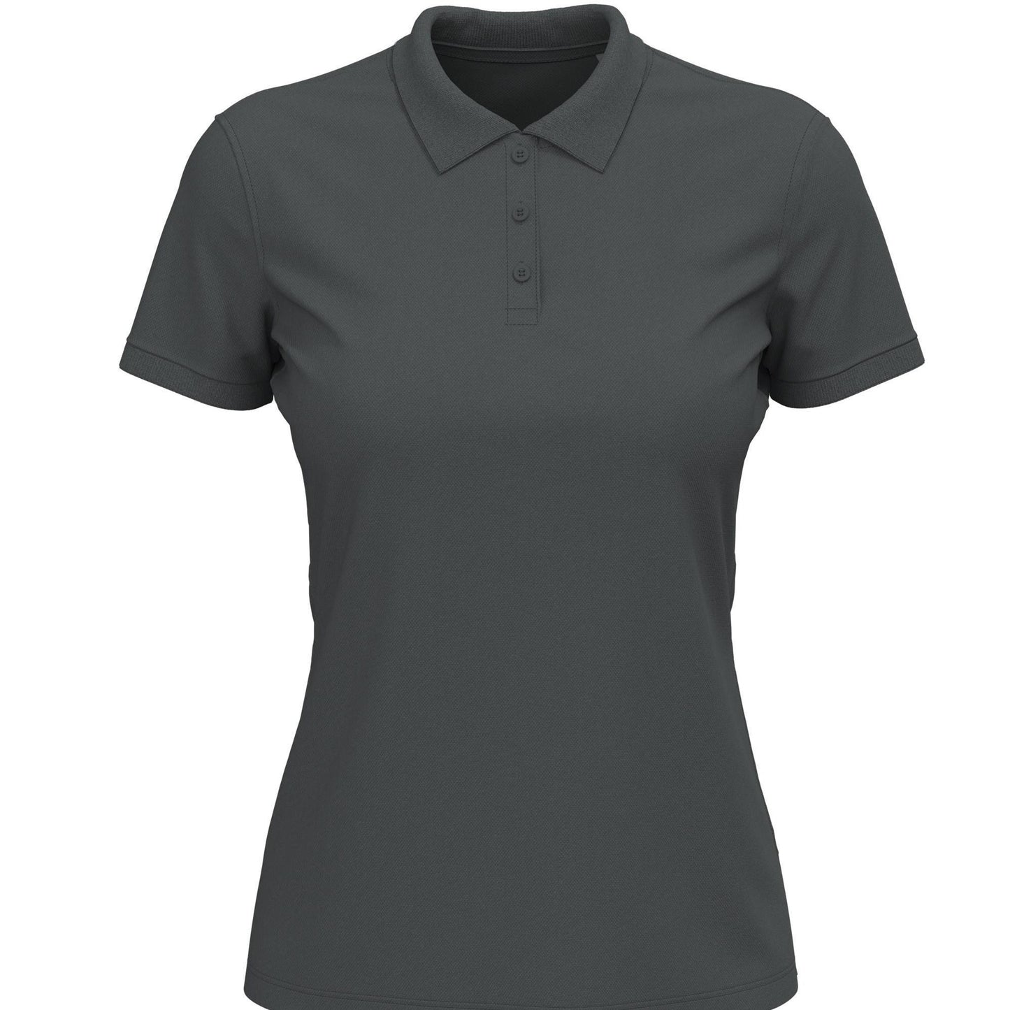 Slate Grey - Front - Stedman Womens-Ladies Lux Cotton Polo Shirt