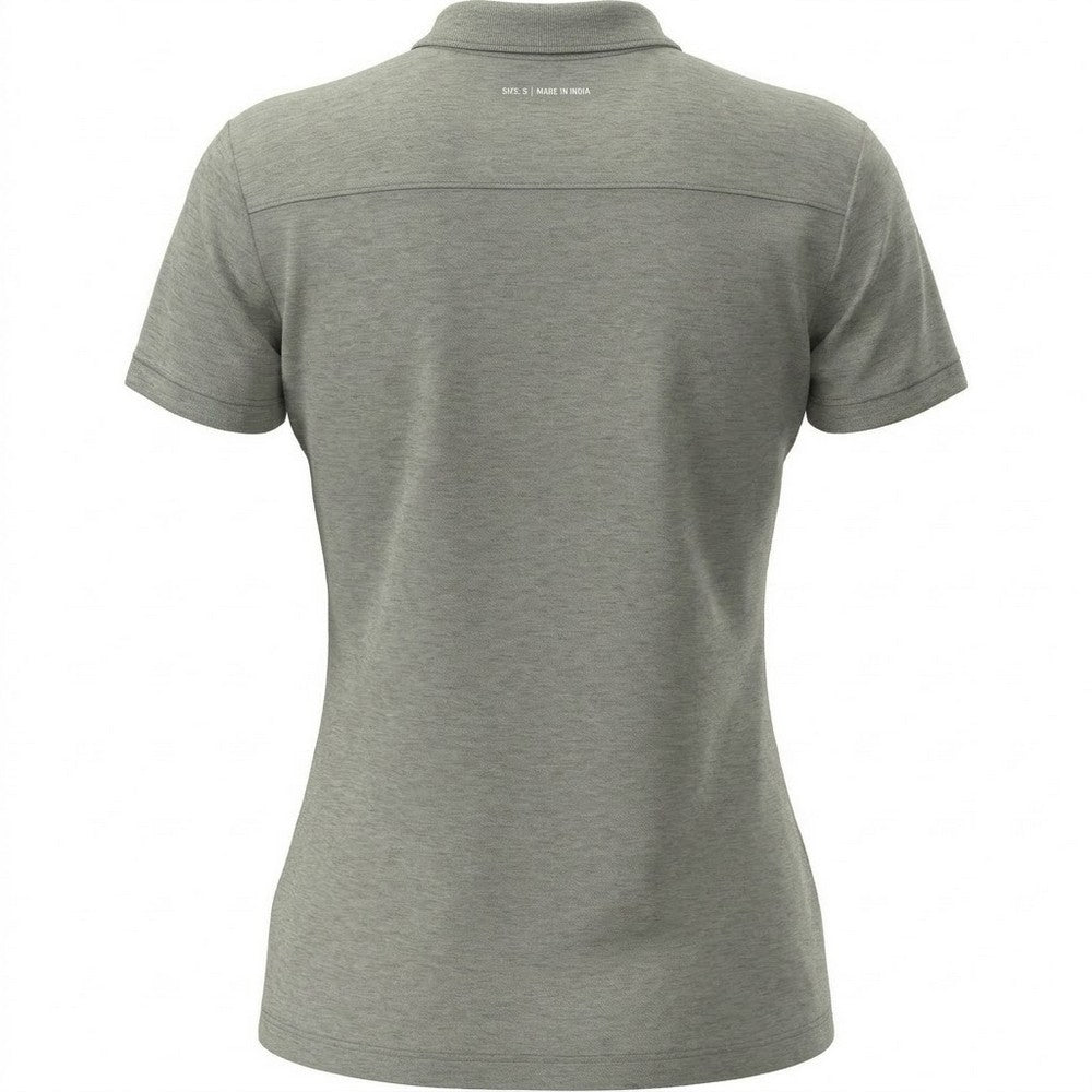 Grey Heather - Back - Stedman Womens-Ladies Lux Cotton Polo Shirt
