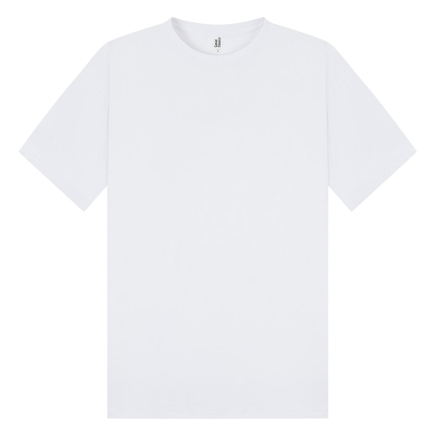 White - Front - Casual Classics Unisex Adult Combed Ringspun Cotton Oversized T-Shirt