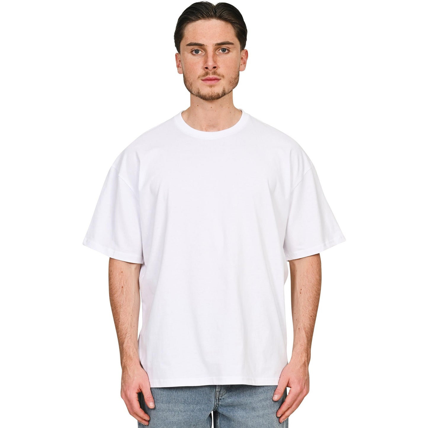 White - Lifestyle - Casual Classics Unisex Adult Combed Ringspun Cotton Oversized T-Shirt