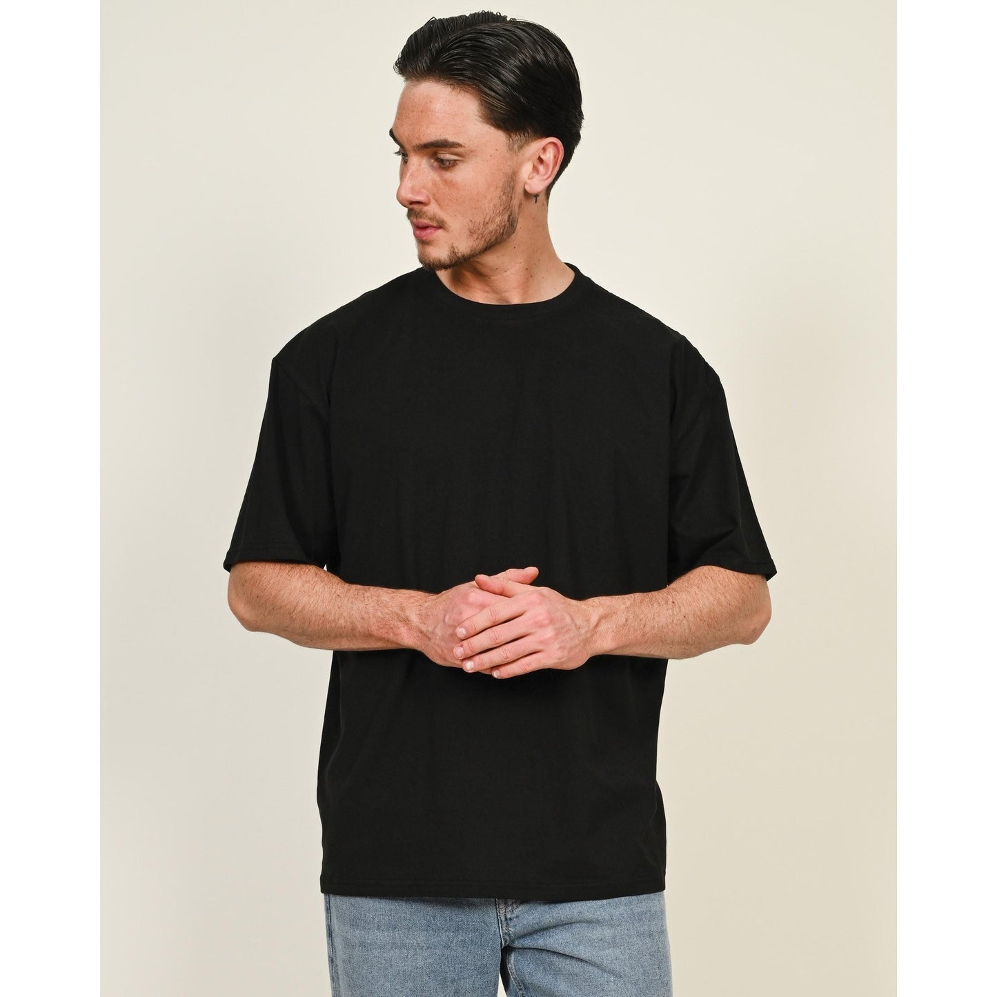 Charcoal - Front - Casual Classics Unisex Adult Combed Ringspun Cotton Oversized T-Shirt