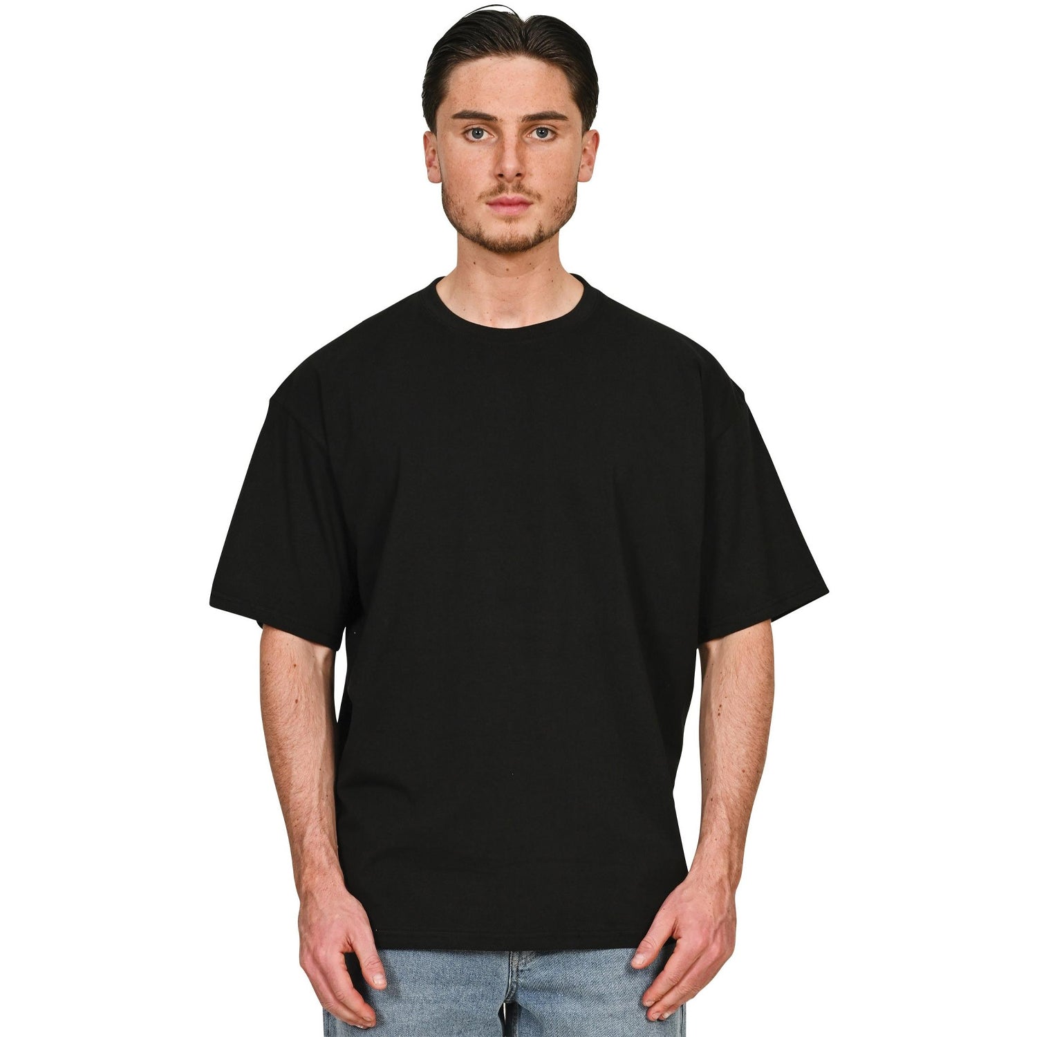 Black - Lifestyle - Casual Classics Unisex Adult Combed Ringspun Cotton Oversized T-Shirt