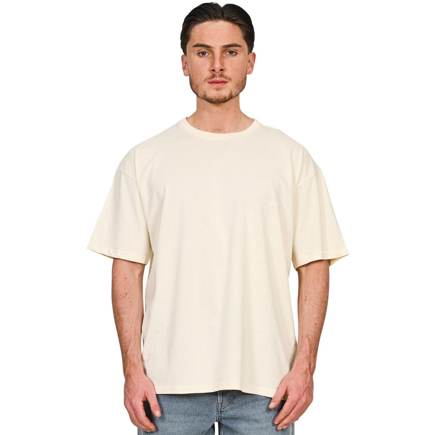 Ecru - Lifestyle - Casual Classics Unisex Adult Combed Ringspun Cotton Oversized T-Shirt