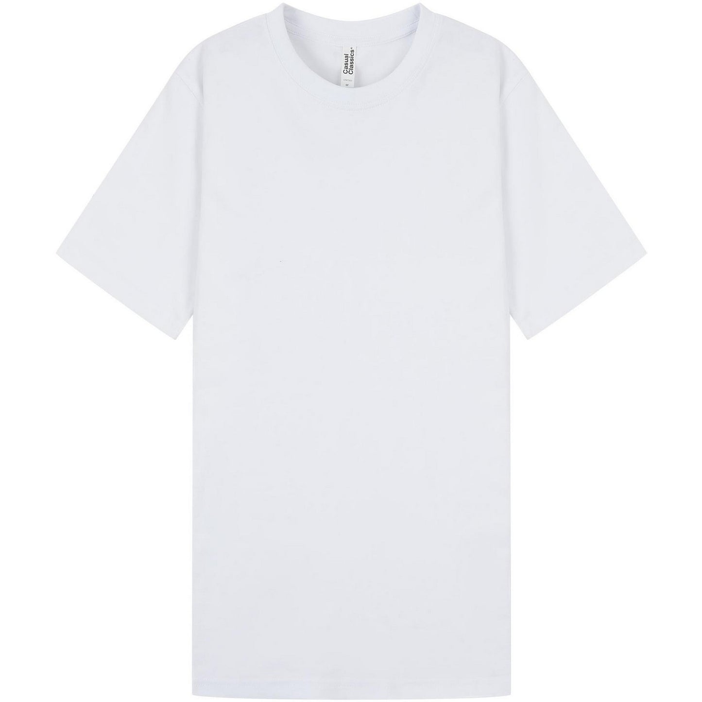 White - Front - Casual Classics Unisex Adult Combed Ringspun Cotton Slim T-Shirt