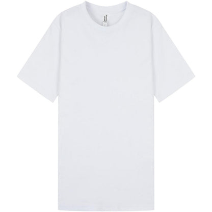 White - Front - Casual Classics Unisex Adult Combed Ringspun Cotton Slim T-Shirt