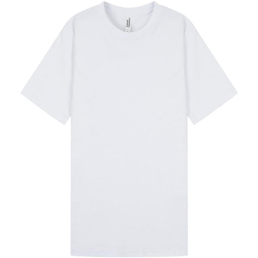 White - Front - Casual Classics Unisex Adult Combed Ringspun Cotton Slim T-Shirt