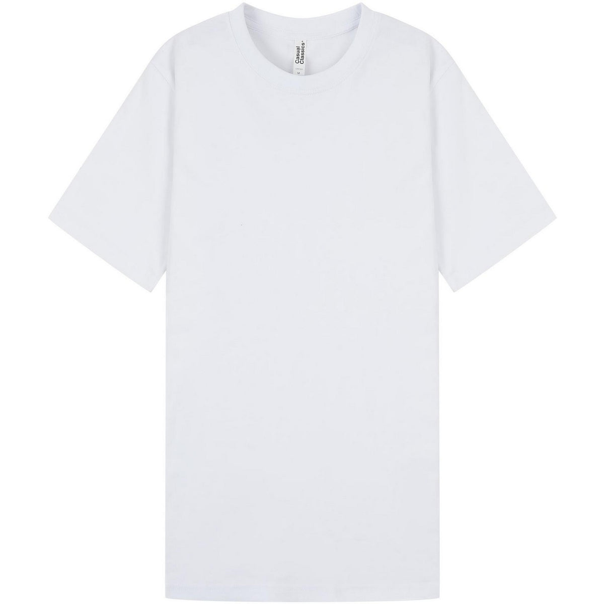 White - Front - Casual Classics Unisex Adult Combed Ringspun Cotton Slim T-Shirt