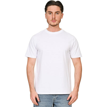 White - Side - Casual Classics Unisex Adult Combed Ringspun Cotton Slim T-Shirt