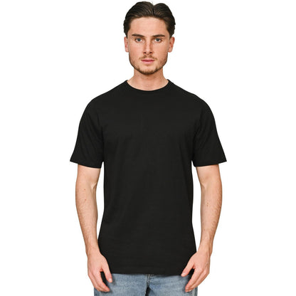 Black - Side - Casual Classics Unisex Adult Combed Ringspun Cotton Slim T-Shirt
