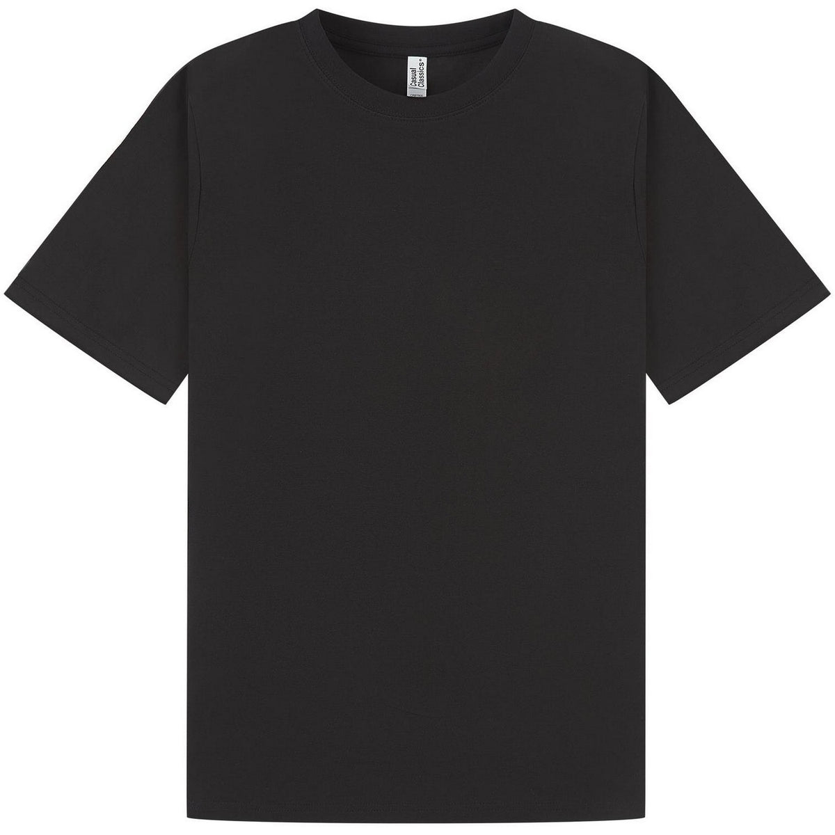 Black - Front - Casual Classics Unisex Adult Combed Ringspun Cotton Slim T-Shirt