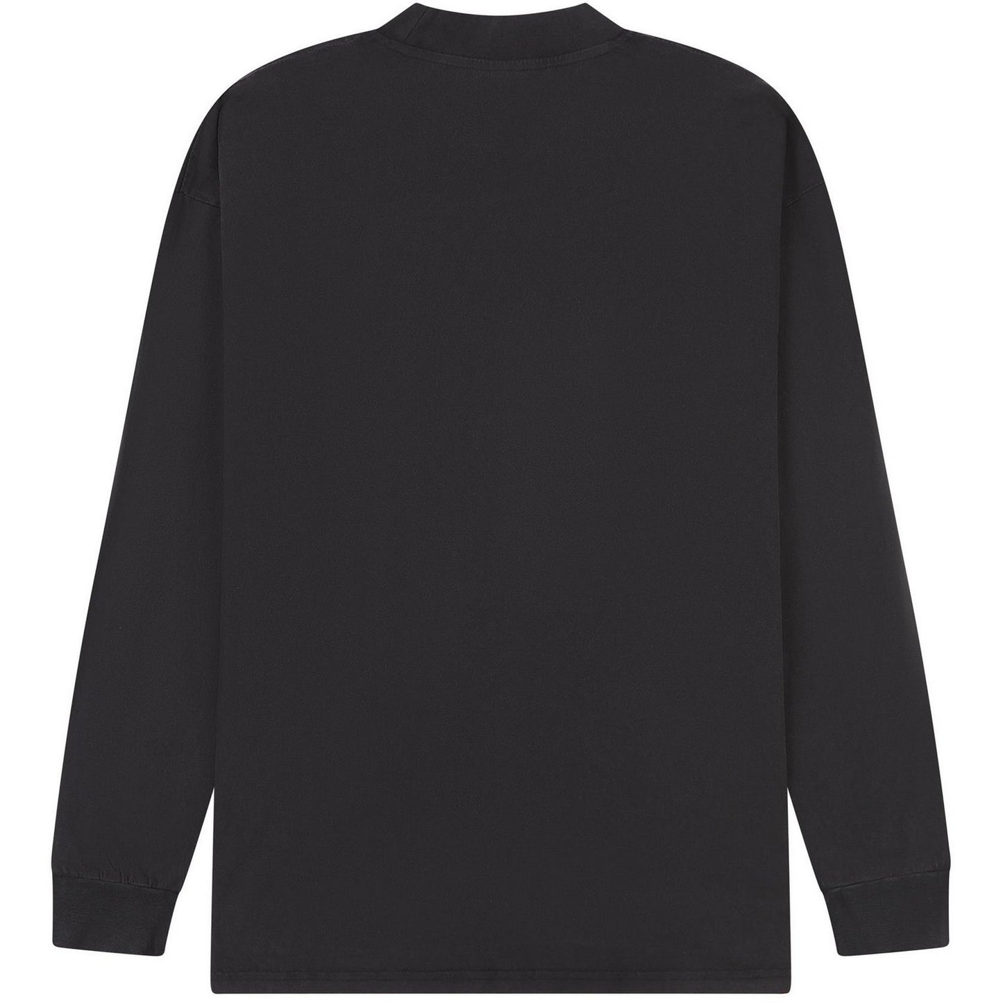 Acid Black - Back - Casual Classics Mens Acid Wash Combed Ringspun Cotton Extended Neckline Oversized Long-Sleeved T-Shirt