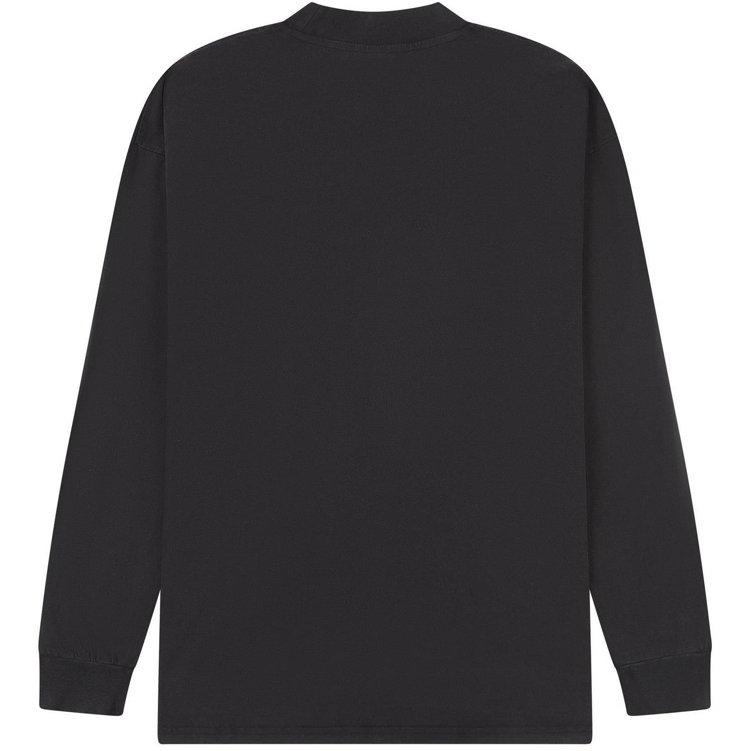 Acid Black - Back - Casual Classics Mens Acid Wash Combed Ringspun Cotton Extended Neckline Oversized Long-Sleeved T-Shirt