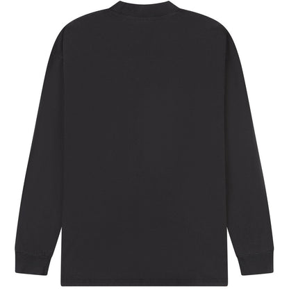 Acid Black - Back - Casual Classics Mens Acid Wash Combed Ringspun Cotton Extended Neckline Oversized Long-Sleeved T-Shirt