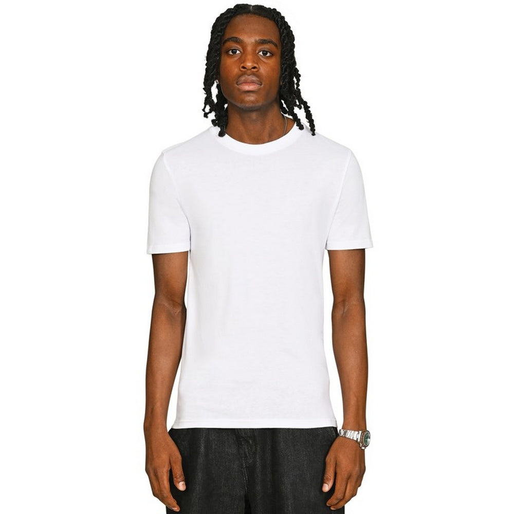 White - Front - Casual Classics Unisex Adult Muscles Combed Ringspun Cotton T-Shirt