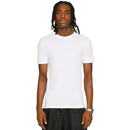 White - Front - Casual Classics Unisex Adult Muscles Combed Ringspun Cotton T-Shirt