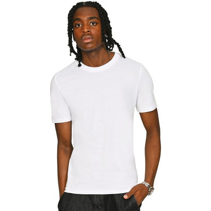 White - Side - Casual Classics Unisex Adult Muscles Combed Ringspun Cotton T-Shirt